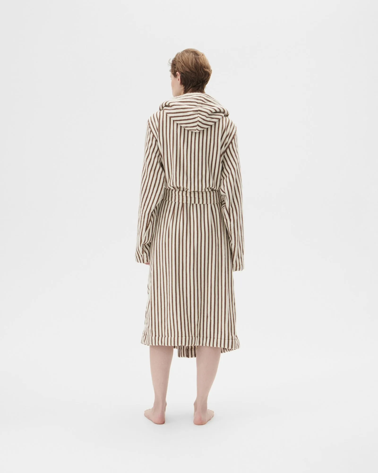 Hooded Bathrobe in Kodiak Stripes