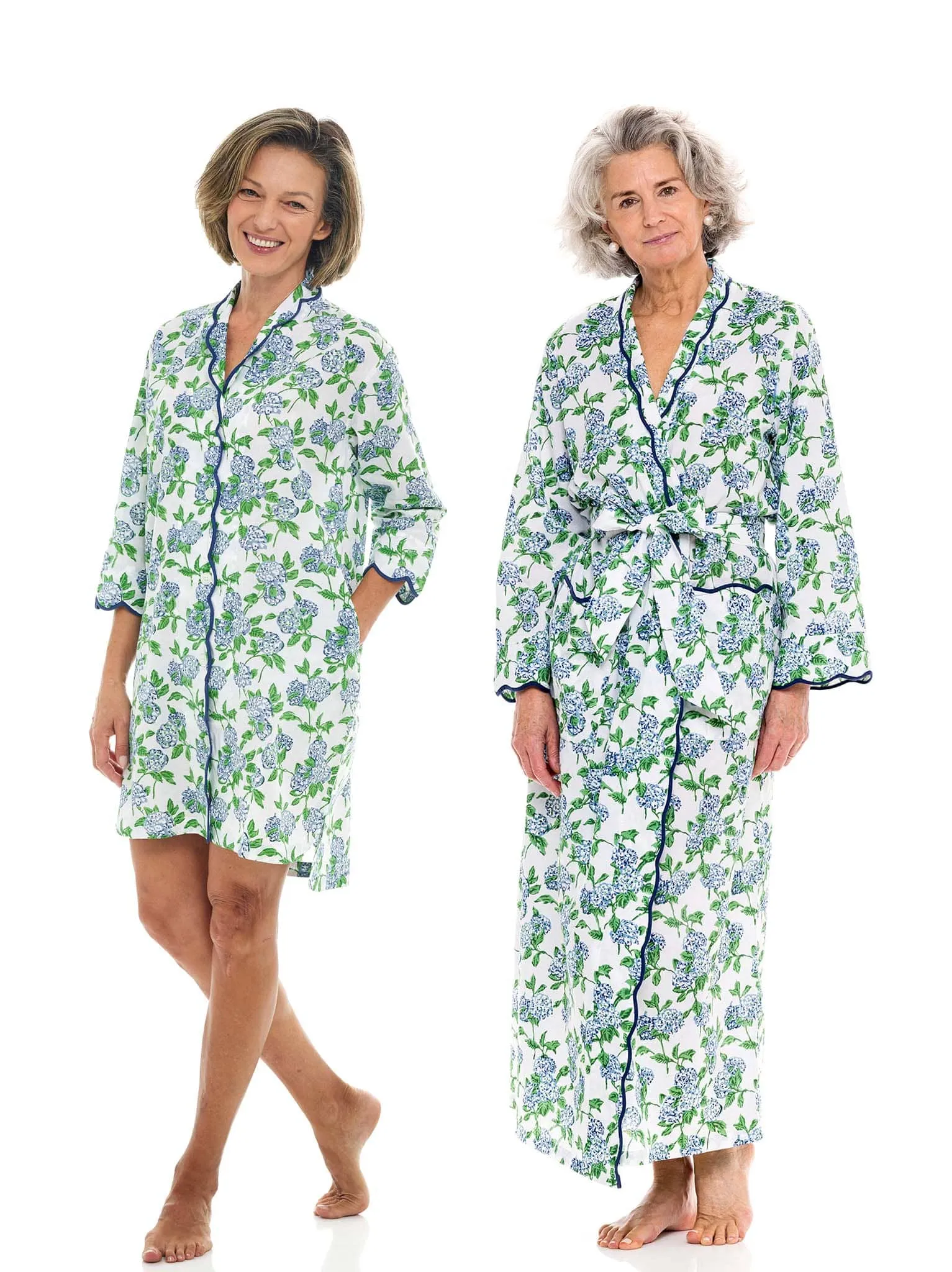 Hydrangea Bundle: Classic Robe   Nightshirt