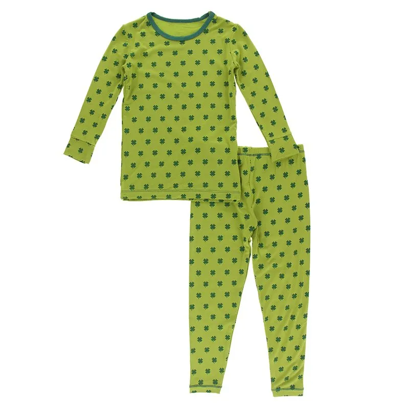 KicKee Pants Print Long Sleeve Printed Pajama Set – Meadow Clover