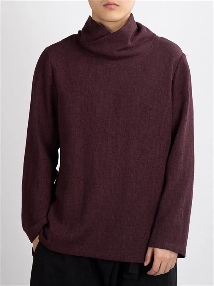 Men's Chinese Style Jacquard Turtleneck Bottoming Shirts