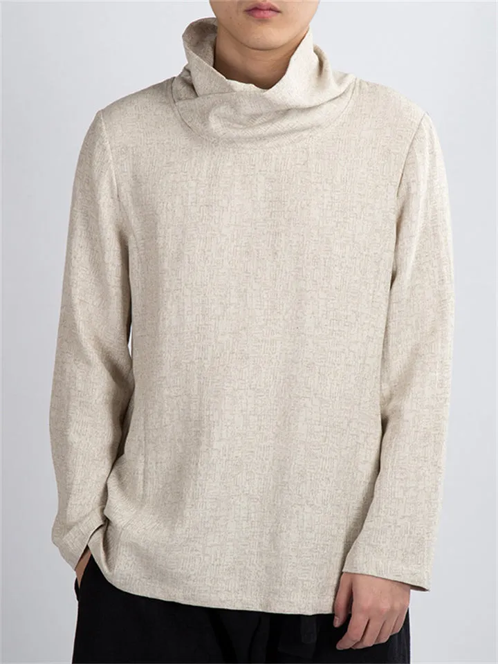 Men's Chinese Style Jacquard Turtleneck Bottoming Shirts