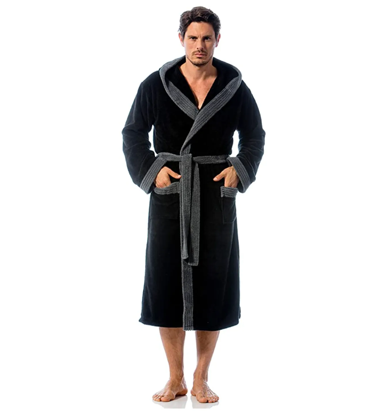 Morgenstern - Men's Hooded Robes (Black)