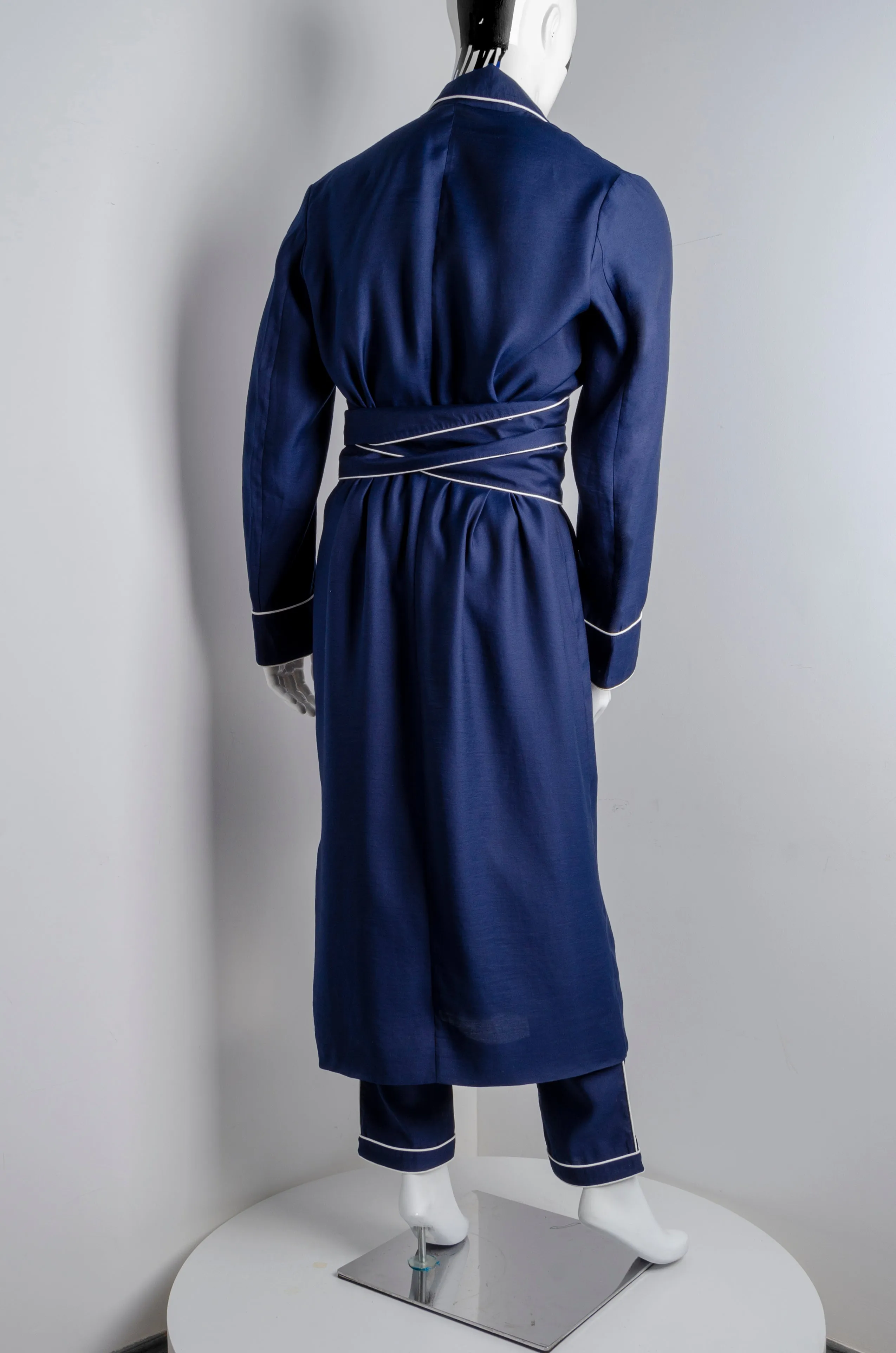 Navy Blue Pyjama Chic Robe