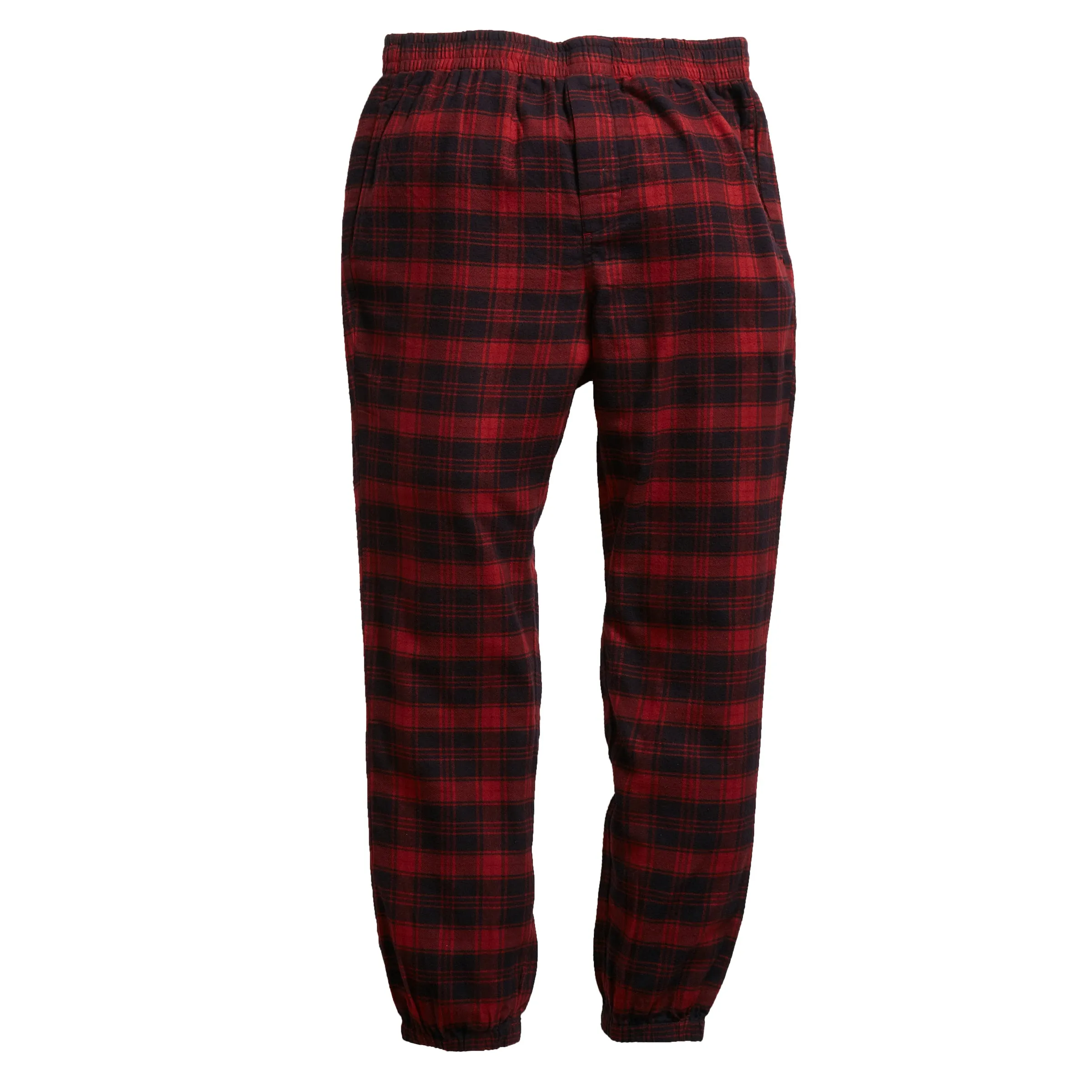 Peterman's Flannel PJ Drawcord Pant - Burnt Russet Black (Final Sale)