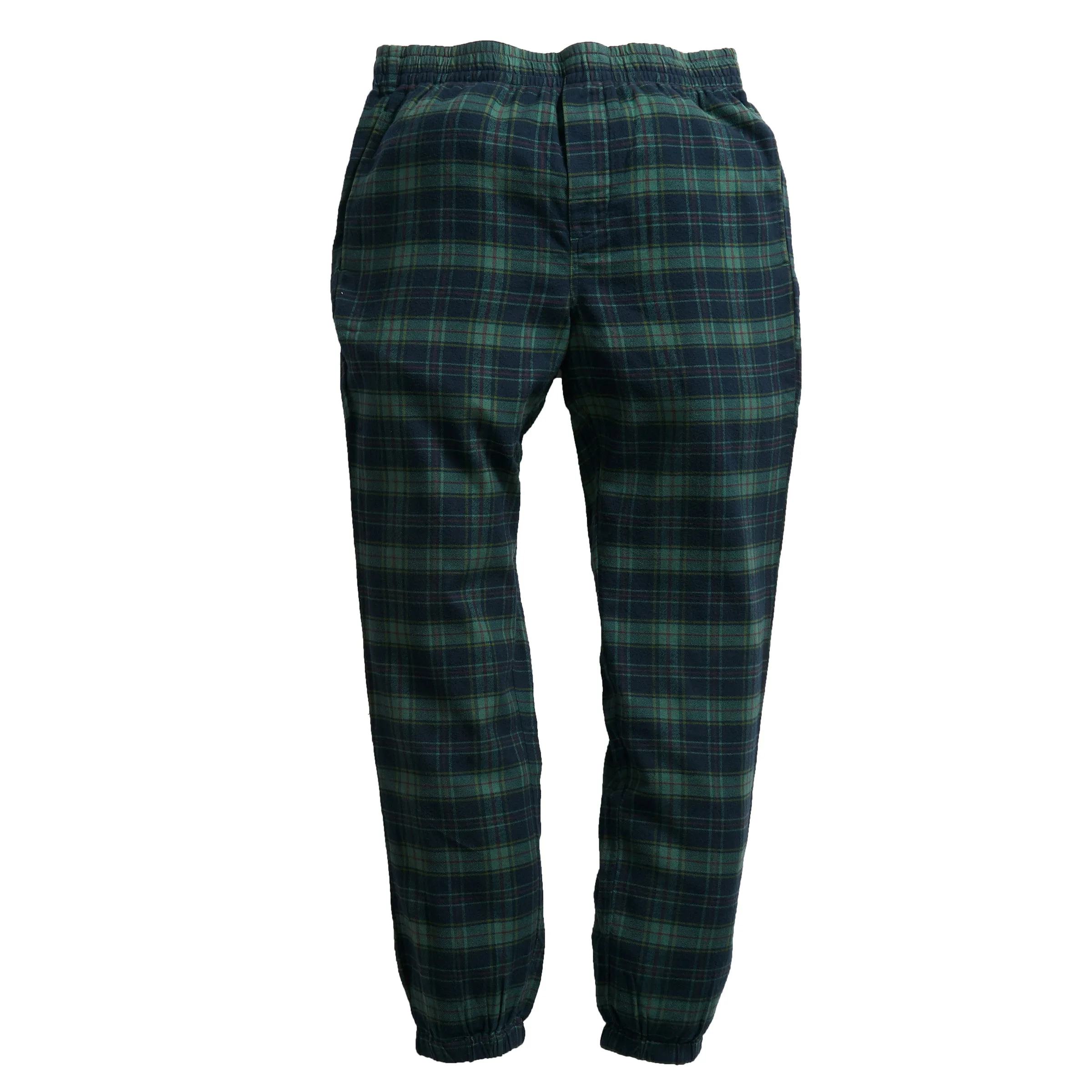 Peterman's Flannel PJ Drawcord Pant - Verdant Green Navy (Final Sale)