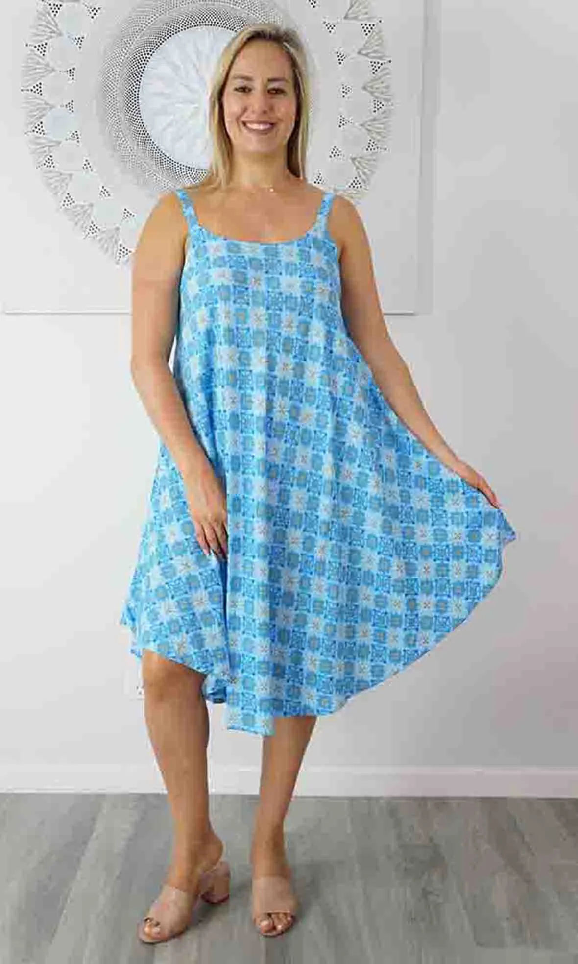 Rayon Dress Montego Snowflower