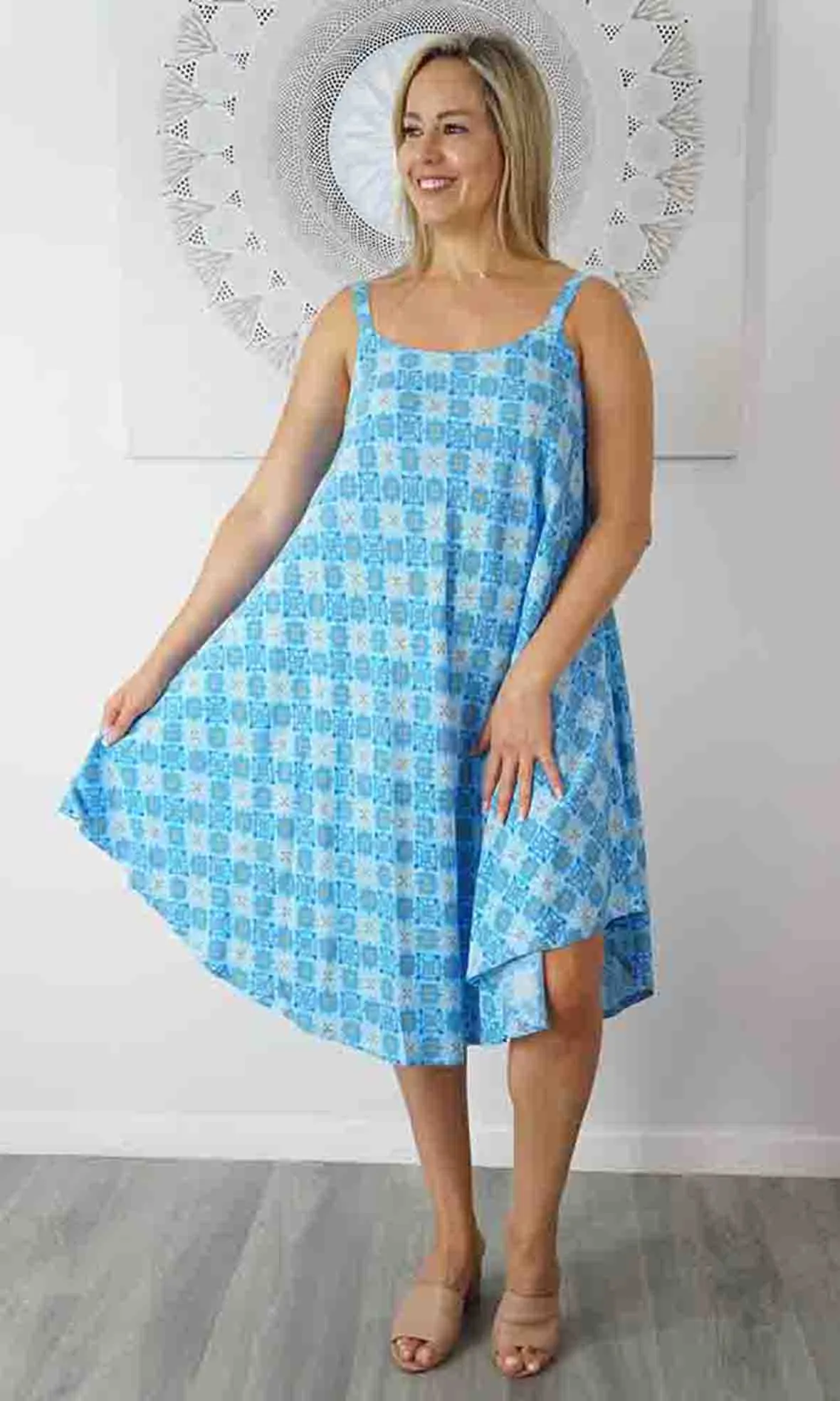 Rayon Dress Montego Snowflower