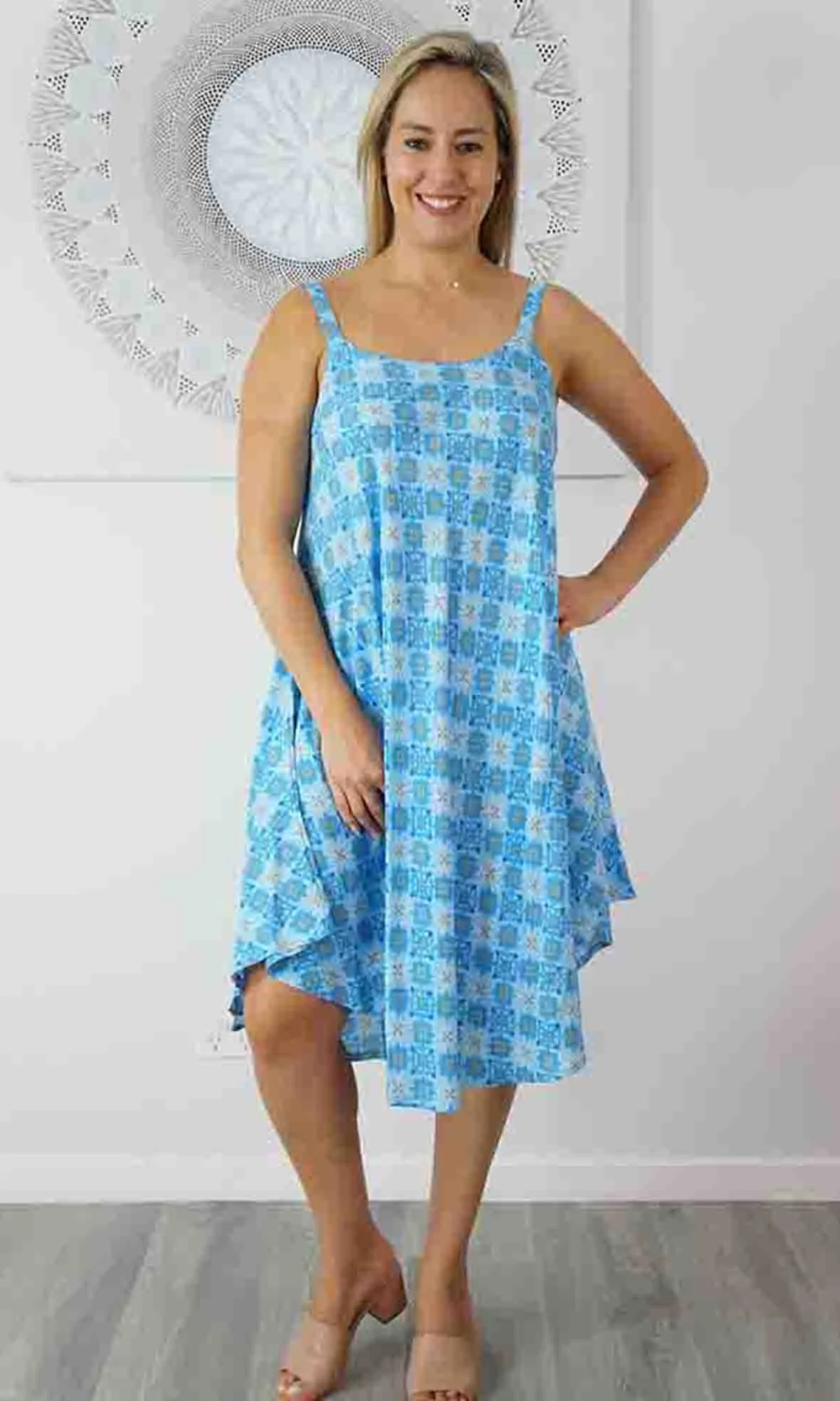 Rayon Dress Montego Snowflower