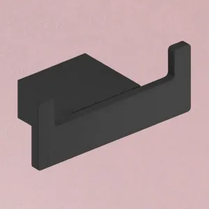 Scudo Mono Wall Mounted Robe Hook in Matt Black - MONOACC-006