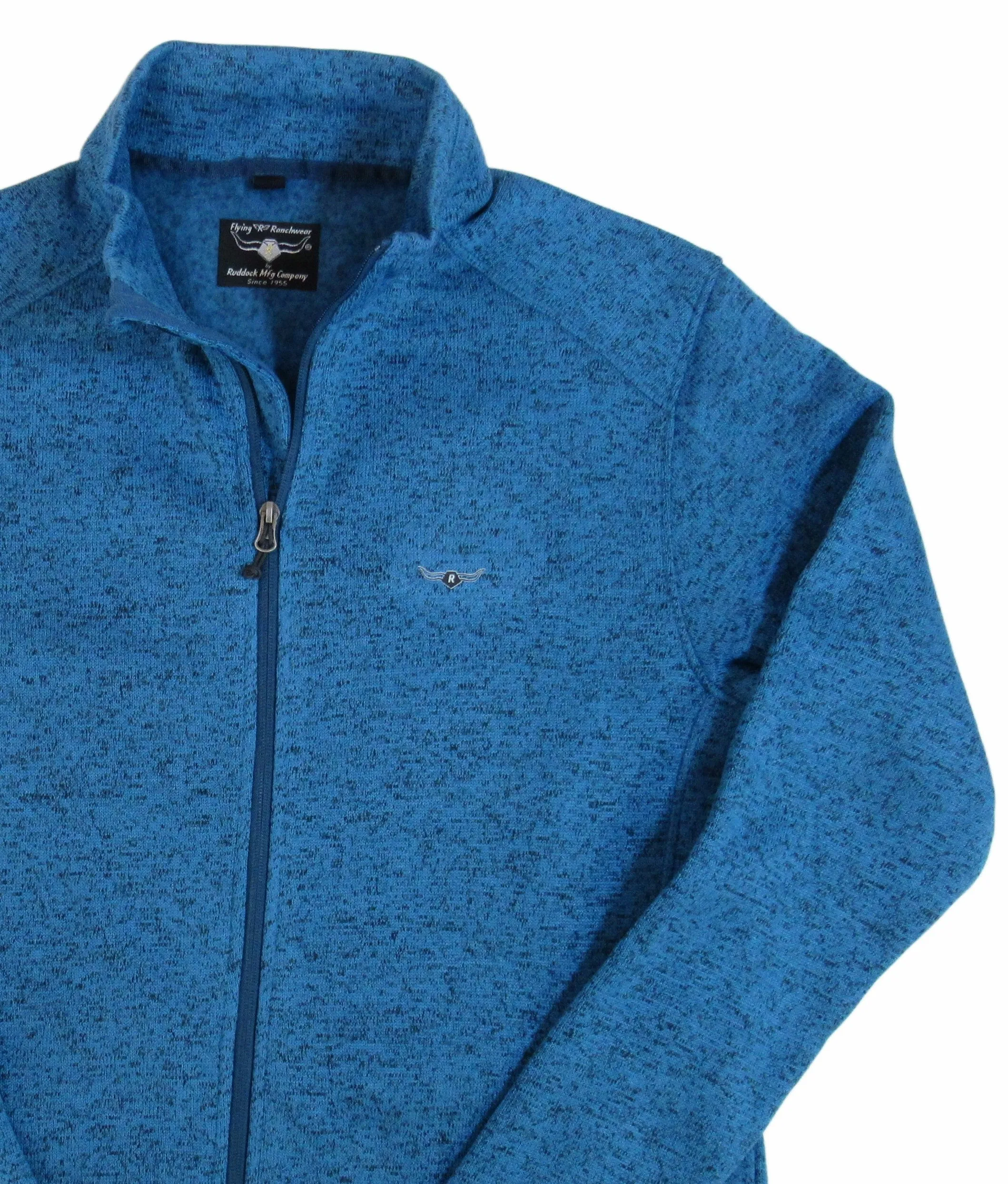 Sweater Fleece - Flying R Ranchwear - Full Zip - Power Blue