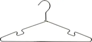 The Great American Hanger Company Slim Metal Suit Hanger with Notches, Box of 50 Thin and Strong Chrome Top Hangers for Dress Shirt and Pants