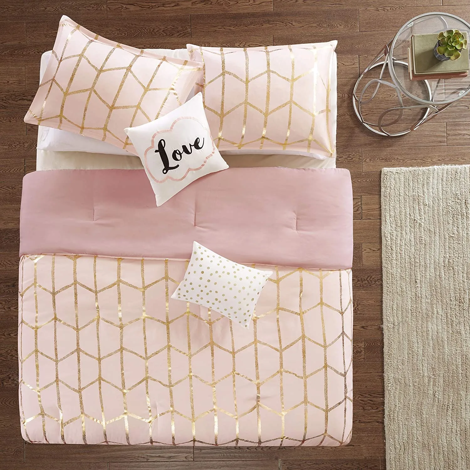 The Metallic Blush Bed Set