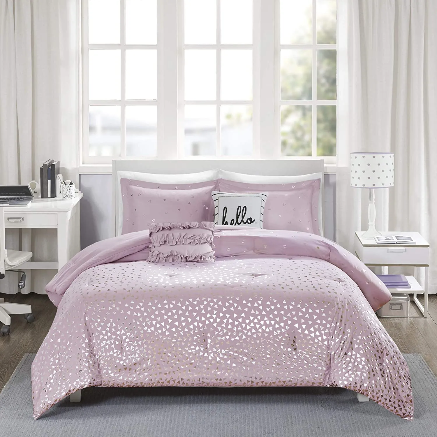 The Metallic Purple Bed Set