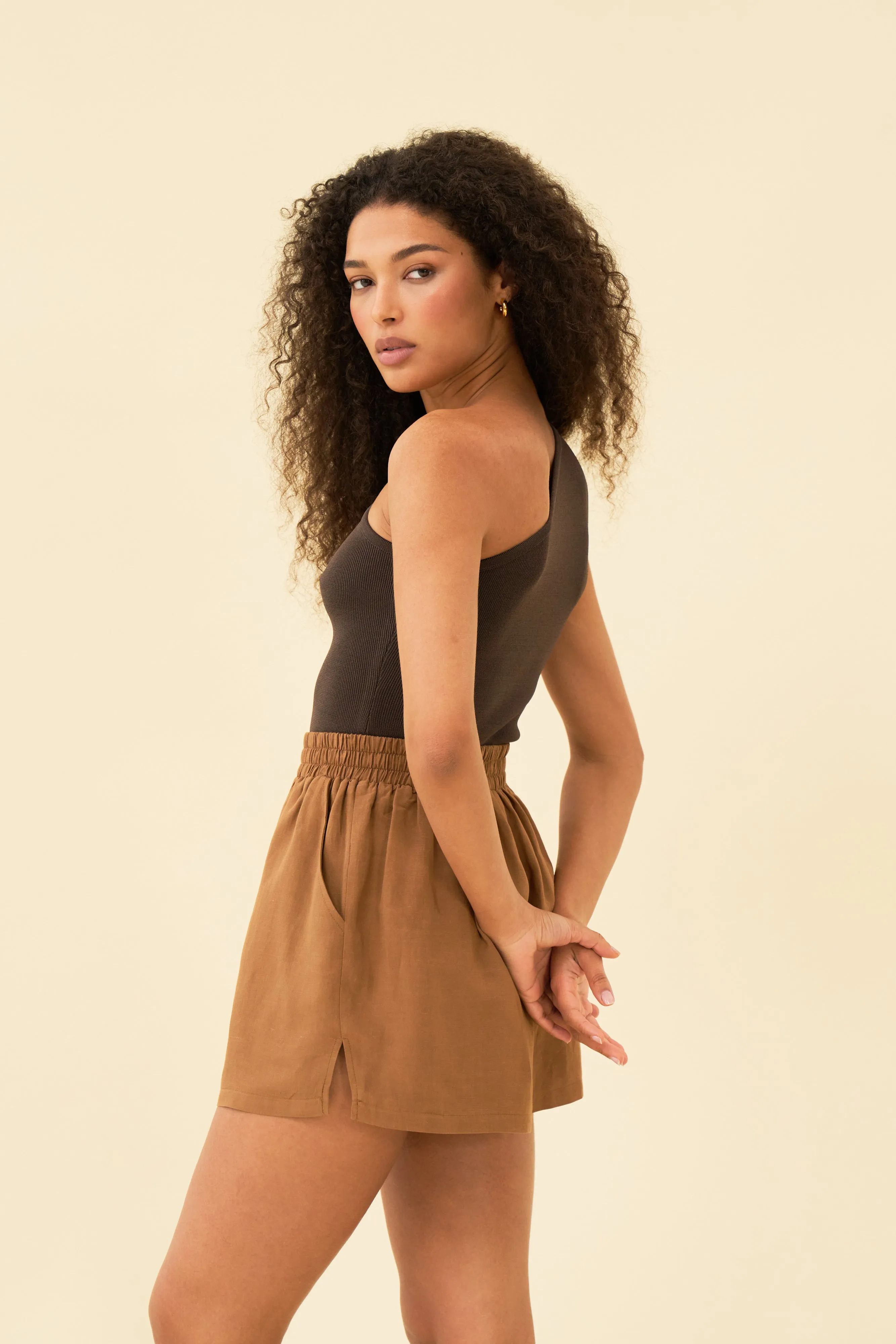 VERA SHORTS - BRUN