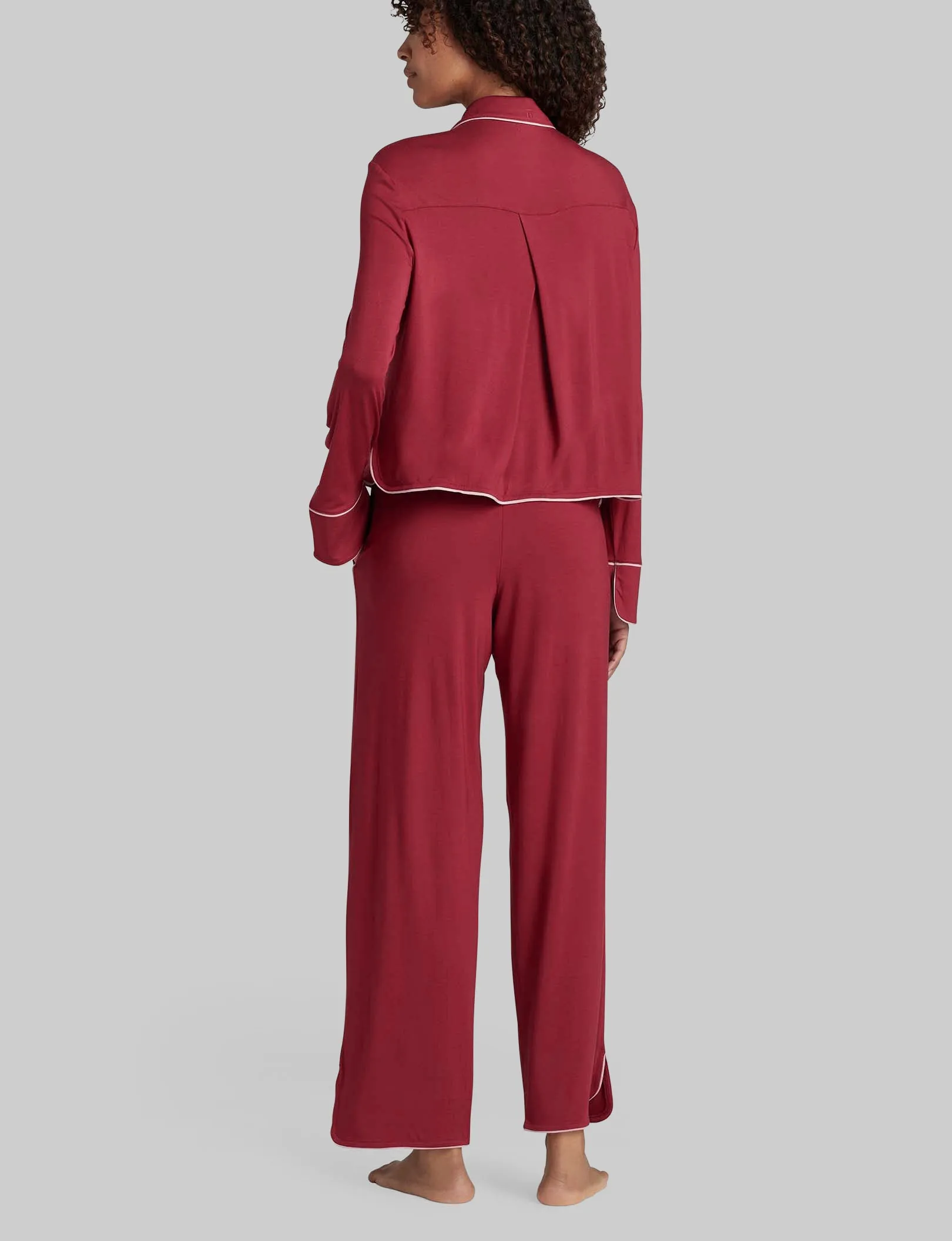 Women's Downtime Pullover Long Sleeve Pajama Top & Pant Set