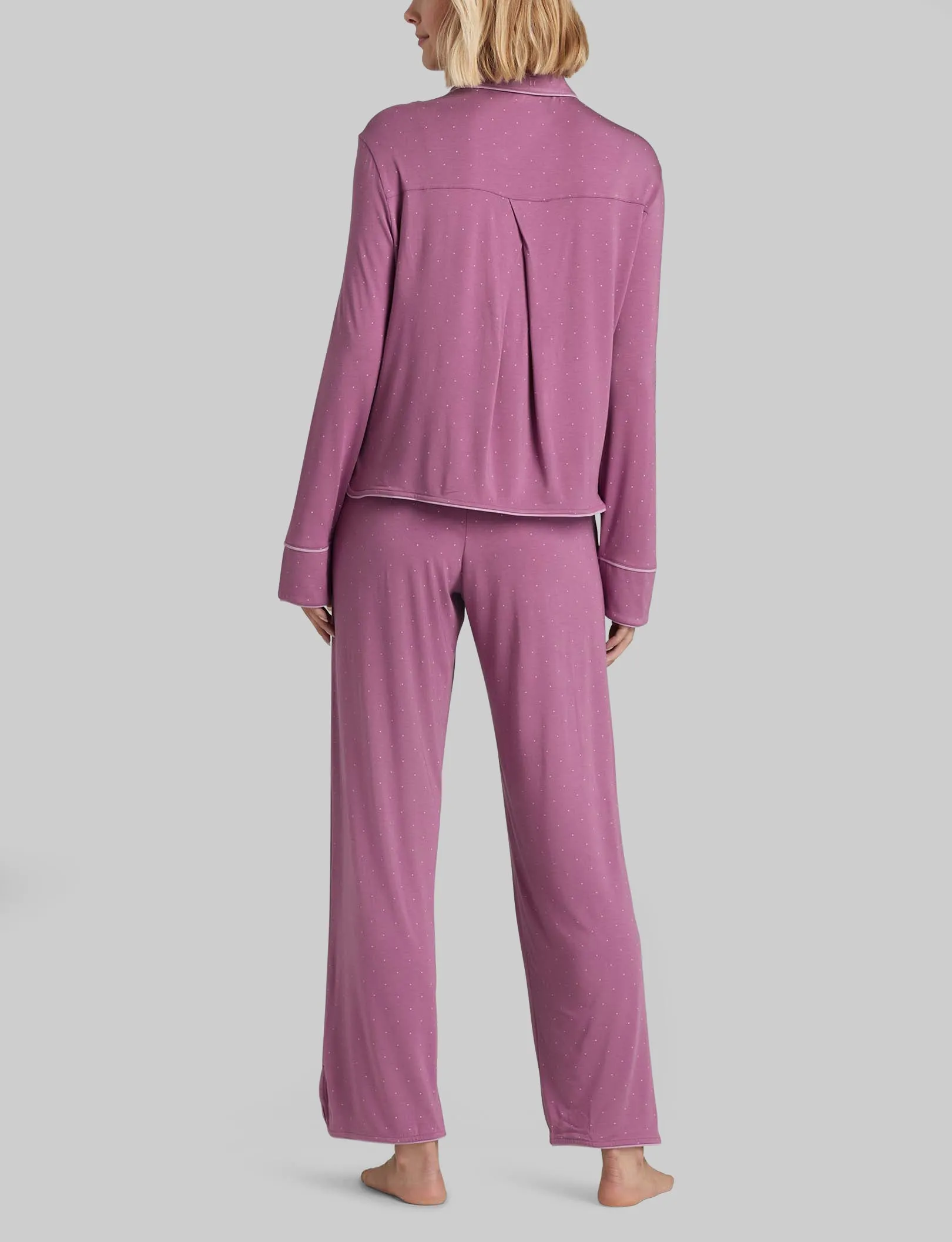 Women's Downtime Pullover Long Sleeve Pajama Top & Pant Set